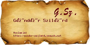 Göndör Szilárd névjegykártya